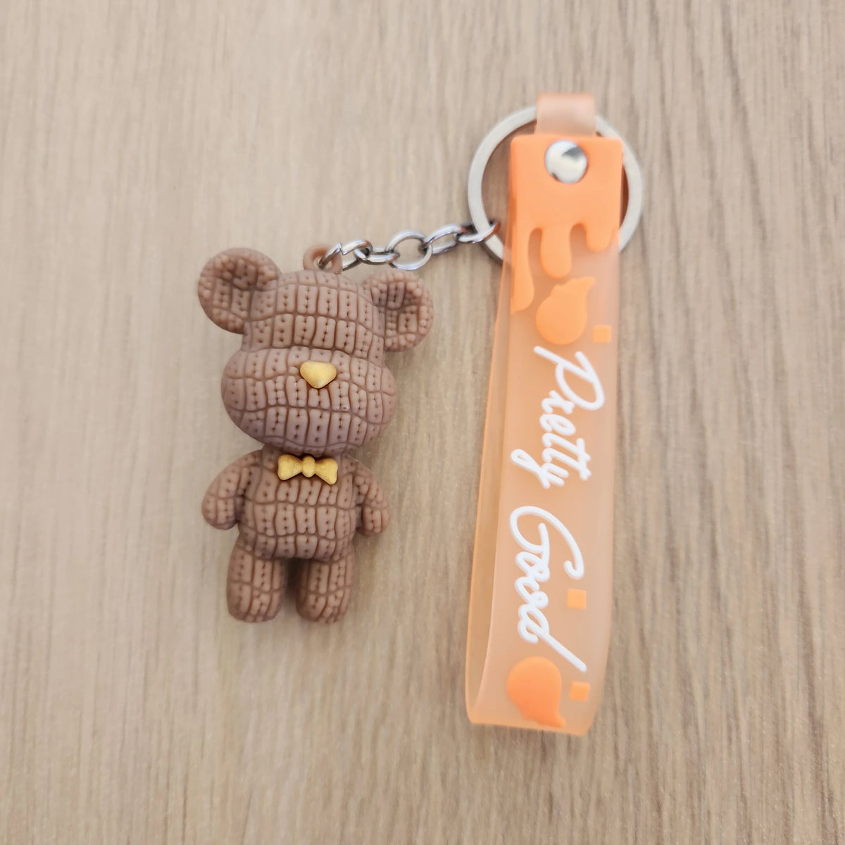Teddy Keychain- Brown