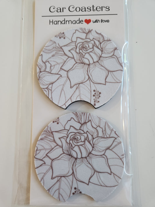 Rose Car Coaster Sets