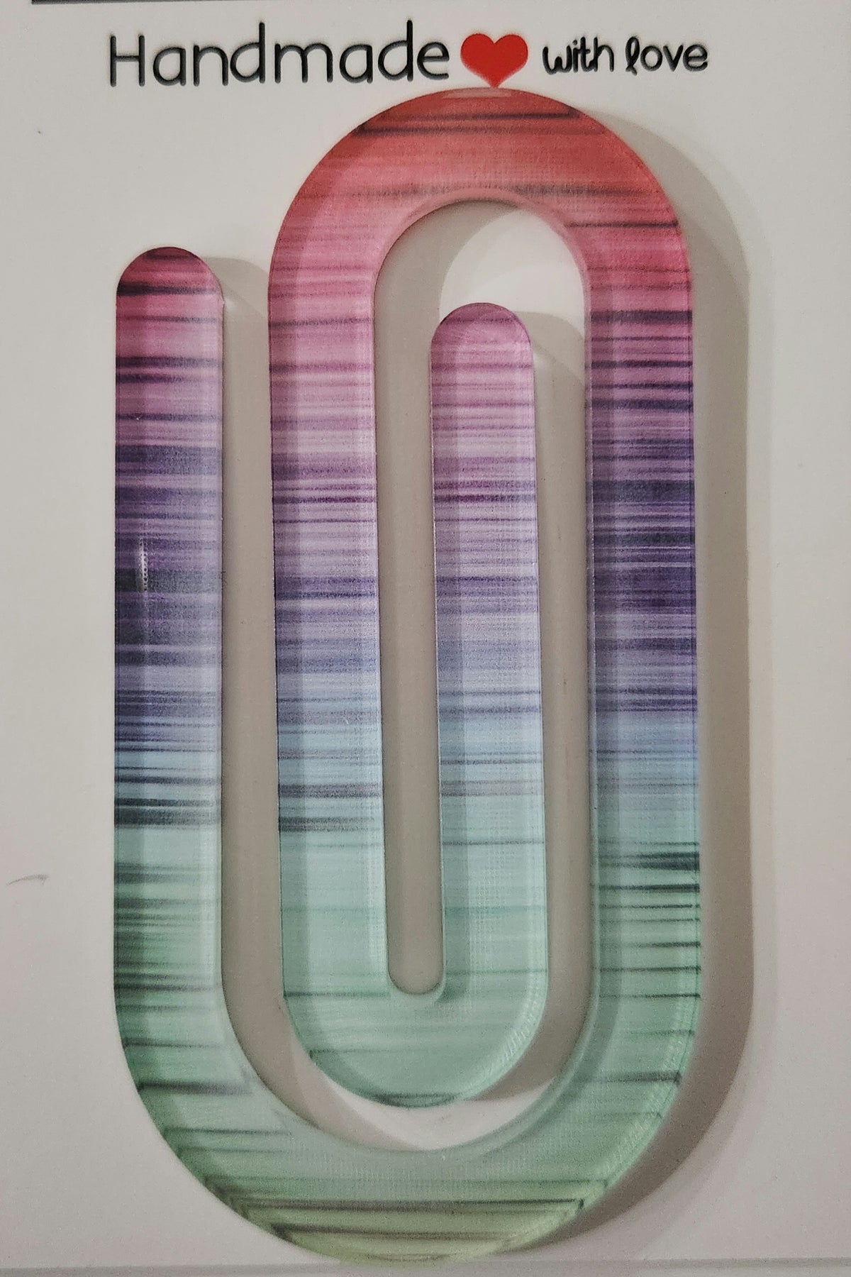 Large Acrylic Paperclip- Horizontal Colours