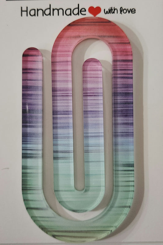 Large Acrylic Paperclip- Horizontal Colours