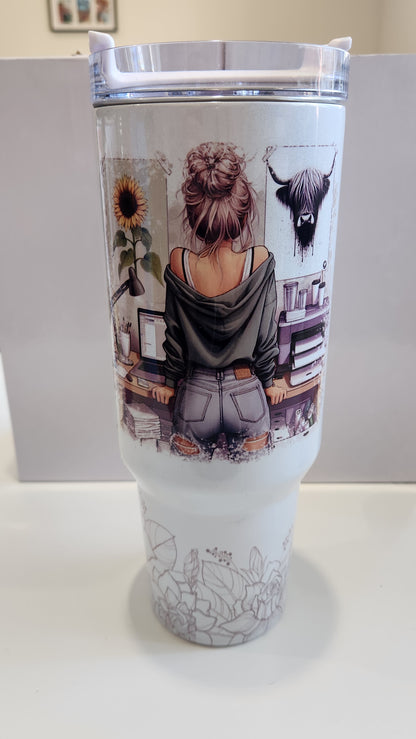 40oz/1.2L Small Business Shimmery Tumbler