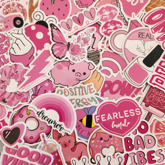 Positive Pink Stickers- 10 per pack