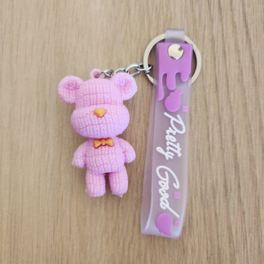 Teddy Keychain- Purple